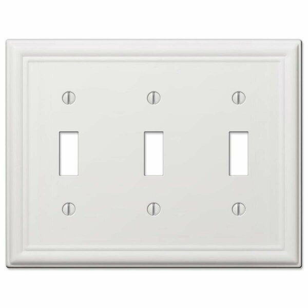 Livewire Chelsea White 3-Gang Stamped Steel Toggle Wall Plate LI3300256